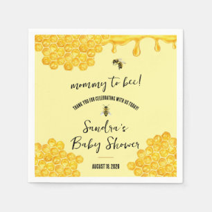 Mama bij! Dank je voor baby shower favor Servet