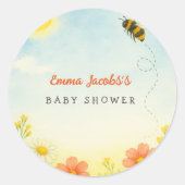 Mama Bij To Bee Baby Shower Sticker (Voorkant)
