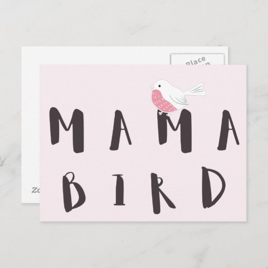 Mama Bird - Carte postale Citation Maman (Devant / Derrière)