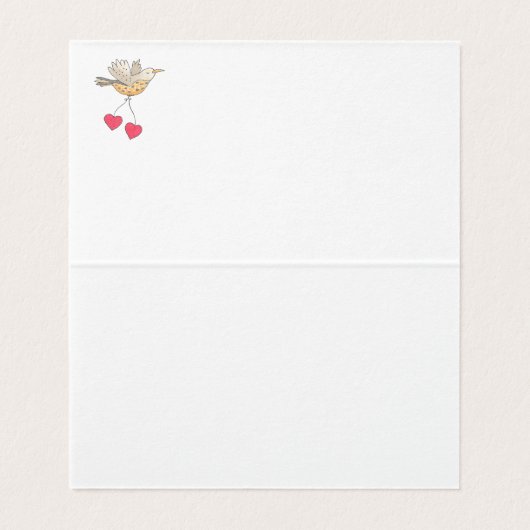 Mama Bird Hearts Baby shower Notes (Inside Unfolded)