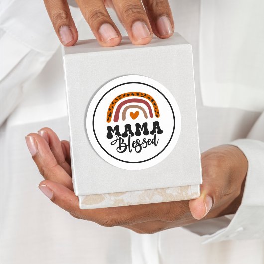 Mama Blessed Ronde Sticker