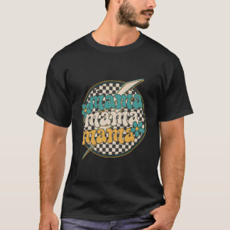 Mama Bloemige Geruite Gelukkige Moederdag T-shirt