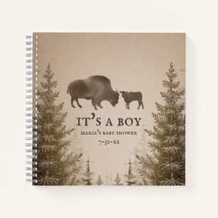 Mama Buffalo Evergreen Boy Baby shower Notitieboek