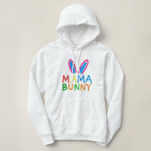 Mama Bunny Dames Hoodie Sweatshirt