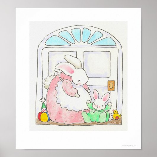 Mama Bunny en Baby Print (Voorkant)