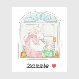Mama Bunny en Baby Sticker