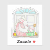 Mama Bunny et Bébé Sticker (Feuille)