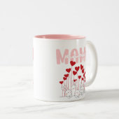 Mama Bunny Love Mug - Coeur mignon Design familial (Devant droit)