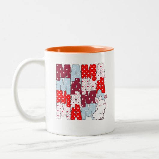 "MAMA" Bunny Love Stack Mug - Sweet Gift for Moms (Gauche)