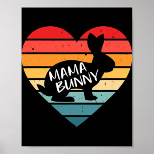 Mama Bunny Moeder Bijpassend Familie Pasen Kostuum Poster