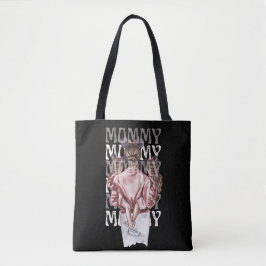 Mama Canvas tas – Moeder en Dochters Illustratie