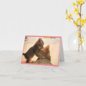 Mama Chat Avec Carte De Voeux Kitten (Fleur jaune)