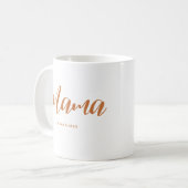 Mama Chic Boho Script en hart met Kinder namen Koffiemok (Voorkant links)