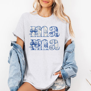 Mama Chinoiserie Coquette Bow Moederdag T-shirt