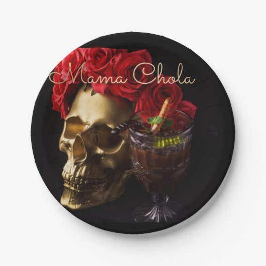 Mama chola papieren bordje (Voorkant)