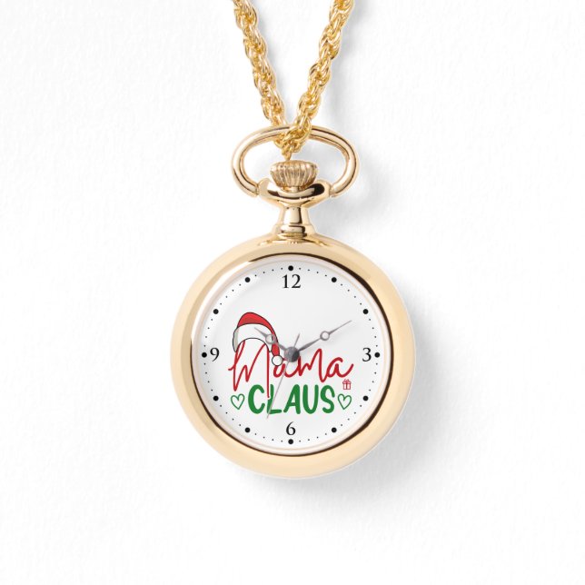 Mama Claus Christmas Design-60094 Horloge (Voorkant)
