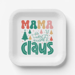 Mama Claus Christmas Design-60097 Papieren Bordje