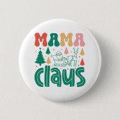Mama Claus Christmas Design-60097 Ronde Button 5,7 Cm (Voorkant)