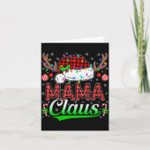 Mama Claus Christmas Lights Matching Family Xmas P Kaart (Voorkant)