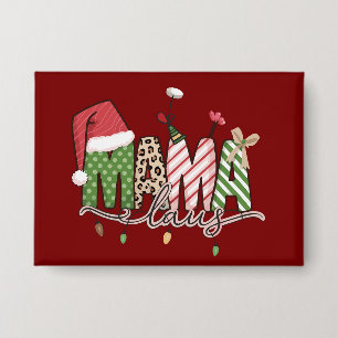 Mama Claus Kerst Grappig Kerstmis Mama Button