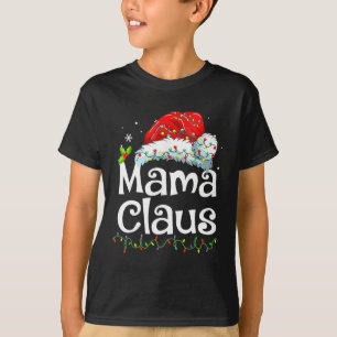 Mama Claus Kerst Pyjama Familie Matching Kerst Lic T-shirt