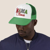 Mama Claus Plaid Pattern-60096 Trucker Pet (In situ)