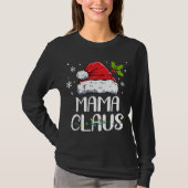 Mama Claus Santa Funny KerstPajama Matching F T-shirt (Voorkant)