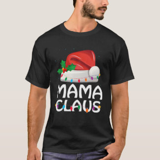 Mama Claus Santa Hat Familie komt overeen met kers T-shirt