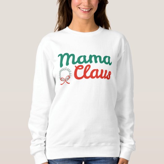 Mama Claus Sweatshirt de Noël (Devant)