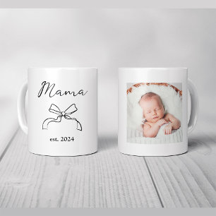 mama Coquette Black Bow en Baby's Foto Koffiemok