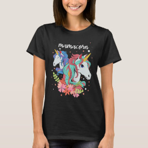 Mama Corn Unicorn Rainbow Mam Baby Girl T-shirt