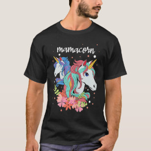 Mama Corn Unicorn Rainbow Mam Baby Girl T-shirt