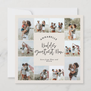 Mama creme elegante moderne minimale fotocollage kaart