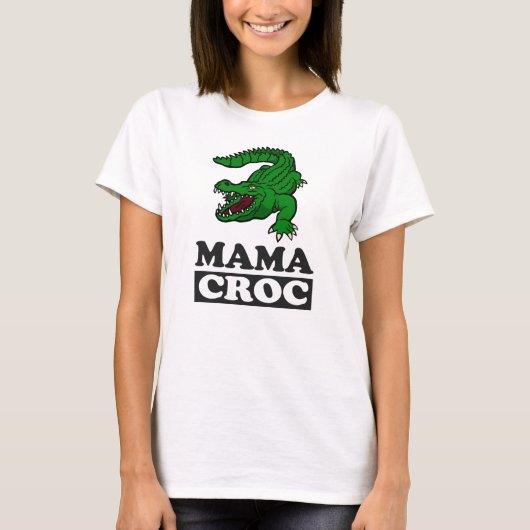 Mama Crocodile T-Shirt Animal Maman Cadeau (Devant)