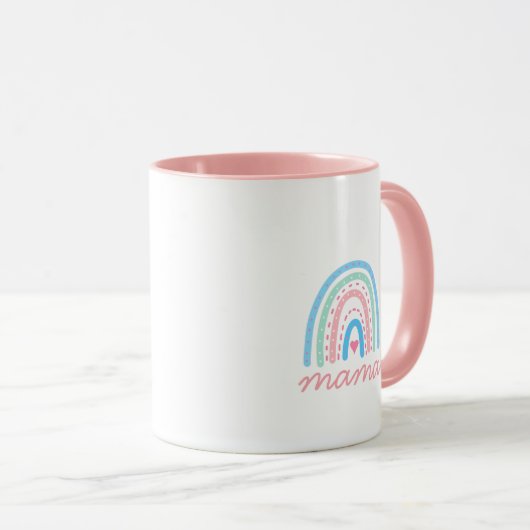 Mama Cute Rainbow Coffee Mug (Devant droit)