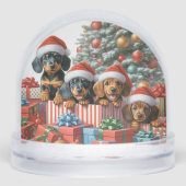 Mama Dachshund et chiots Noël (Avant)