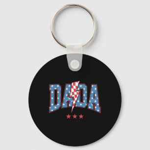 Mama Dada Mini 4 juli Amerikaanse familie Matchin Sleutelhanger