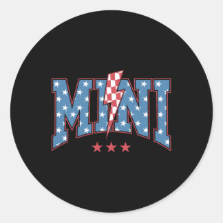 Mama Dada Mini 4 juli Amerikaanse Familie Matching Ronde Sticker