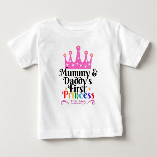 Mama & Daddy's First Princess Baby shirt 6 maanden