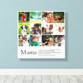 Mama definitie citaat fotocollage canvas afdruk (Insitu (Houten vloer))
