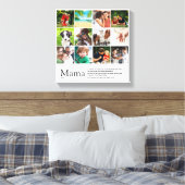 Mama definitie citaat fotocollage canvas afdruk (Insitu (Slaapkamer))