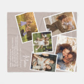 Mama Definitie Kostbare herinneringen Fotocollage Fleece Deken (Voorkant (Horizontaal))