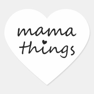 Mama Dingen Eerste Moederdag Nieuwe Moeder Hart Sticker