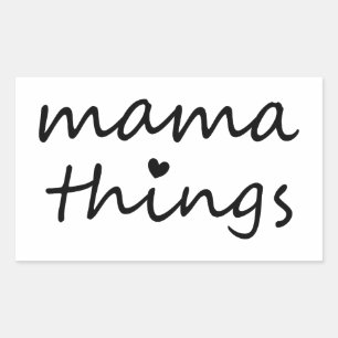 Mama Dingen Eerste Moederdag Nieuwe Moeder Rechthoekige Sticker