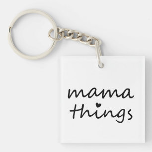 Mama Dingen Eerste Moederdag Nieuwe Moeder Sleutelhanger