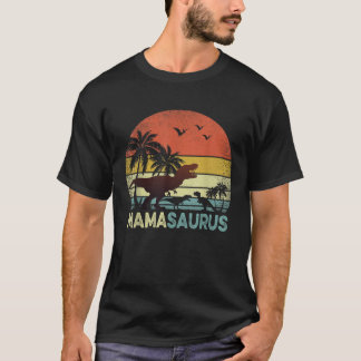 Mama Dinosaur Mamasaurus 2 Twee kinderen T-shirt