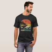 Mama Dinosaur Mamasaurus 2 Twee kinderen T-shirt (Voorkant volledig)