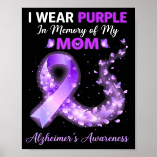 Mama draagt paars ter nagedachtenis aan mama alzhe poster