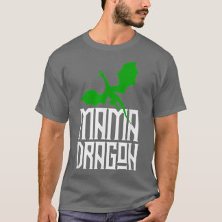 Mama Dragon Matching Family Tribe Groene Moeder T-shirt