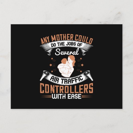Mama - druk als luchtverkeersleiders briefkaart (Voorkant)